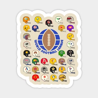 World Football League Defunct Team Helmets Magnet