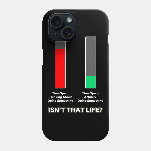Thinking vs Actually Doing Something Life Lesson Motivation Inspiration Phone Case by Living Emblem