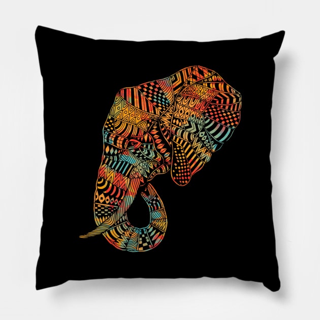 Elephant (Majestic) Pillow by normanduenas