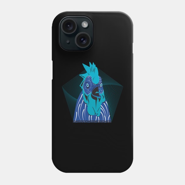 Screaming Rooster Phone Case by Stecra