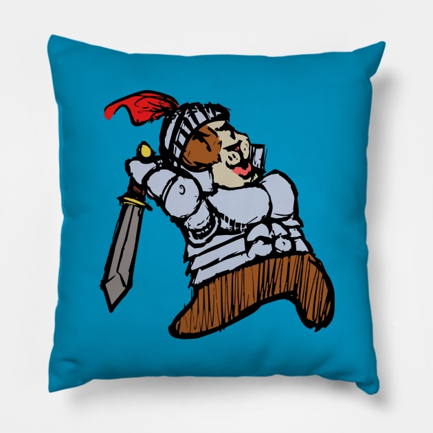 Guinea Pig Knight Pillow by GuineaPigArt