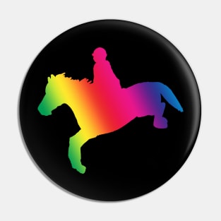 jumping horse rainbow Pin