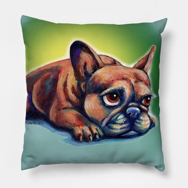 Frenchie Pillow by Kimikim