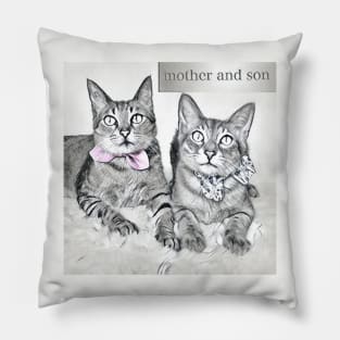 MOTHER AND SON ART Pillow