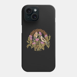 Goldfinches & Thistles Celtic Knotwork Phone Case