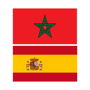 Moroccan and Spain Union Flag T-Shirt
