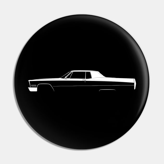 Cadillac Coupe de Ville (1967) Silhouette Pin by Car-Silhouettes