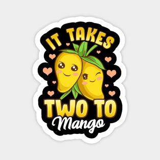 Cute & Funny It Takes Two To Mango Fruit Pun Magnet