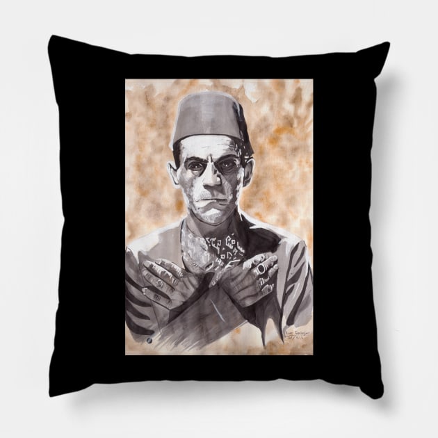 Imhotep (The Mummy) Pillow by lucafon18