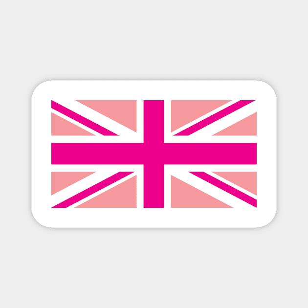 Pink Union Jack Magnet by babydollchic