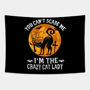 Halloween You can`t scare me, I`m the scary Cat Lady Tapestry