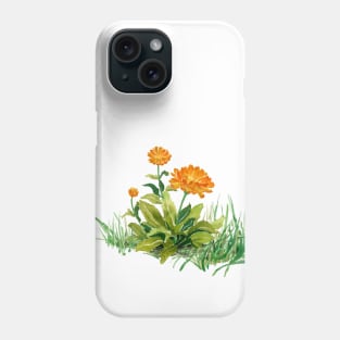 August 24th birthday flower Phone Case