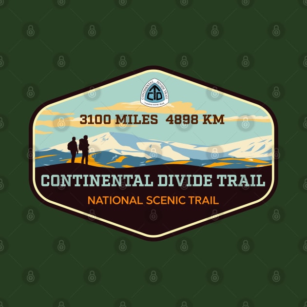 Continental Divide Trail - New Mexico Colorado Wyoming Idaho Montana - trail hiking badge by TGKelly