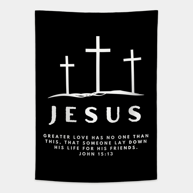 Calvary Crosses Tapestry by threadsjam