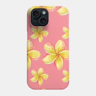 Diseño Floral en tono amarillo y rosa Phone Case