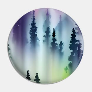 Pine Tree watercolor landscape 2 Pin