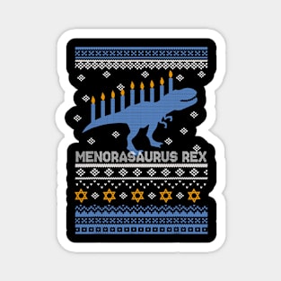 Menorasaurus Funny Hanukkah Fun T Rex Dinosaur Menorah Magnet