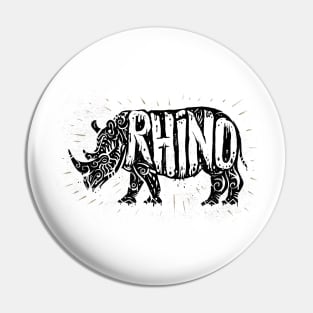 Rhino Tribe Pin