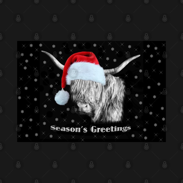 Highland Cow at Christmas (Season's Greetings) by Jane Braat