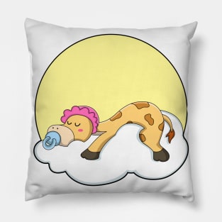 Giraffe at Sleeping with Cloud & Sun Pillow