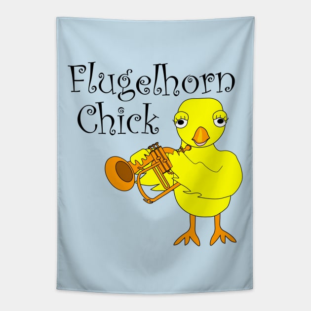 Flugelhorn Chick Text Tapestry by Barthol Graphics