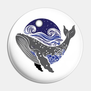 The Mighty Whale of the Sea Pin