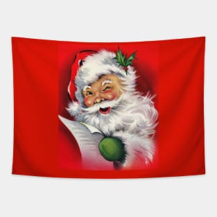 Vintage Santa Claus Naughty List Tapestry