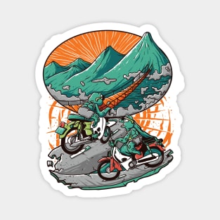 Turtle Biker Artwork Magnet