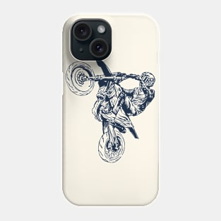 Dirt Bike Rider Popping a Wheelie Phone Case