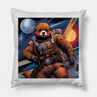 Teddy as a new recruit in the space Force Pillow