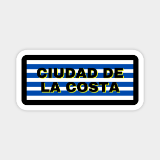 Ciudad de la Costa in Uruguay Flag Stripes Magnet