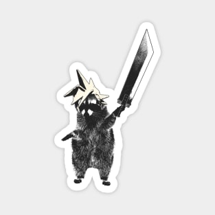 Raccoon wielding Buster Sword Magnet