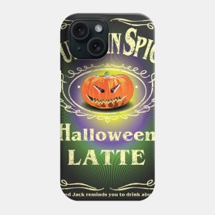 PUMPKIN SPICE HALLOWEEN LATTE DISTRESSED Phone Case