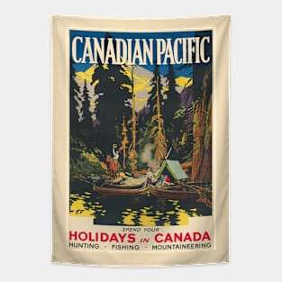 Spend your holidays in Canada Vintage Poster 1926 Tapestry