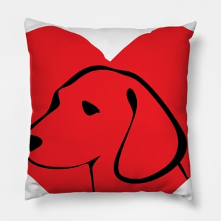 I Love You Dog in Heart gift Pillow