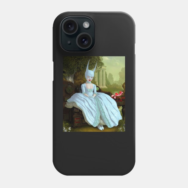 The girl blue bat 2000 - Mark Ryden Phone Case by Kollagio