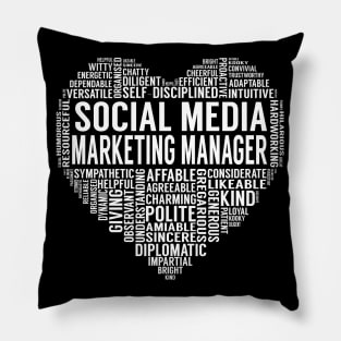 Social Media Marketing Manager Heart Pillow