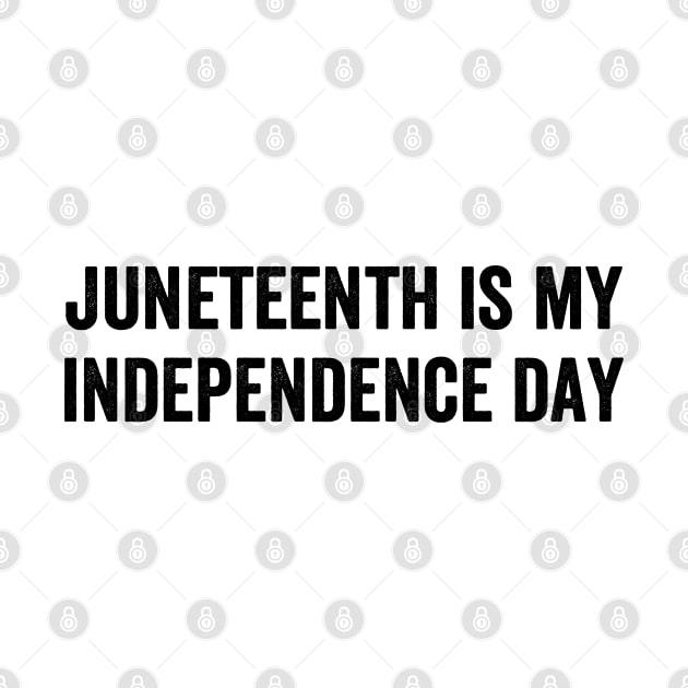 Im Black Juneteenth Is My Independence - Text Style Black Font by jorinde winter designs