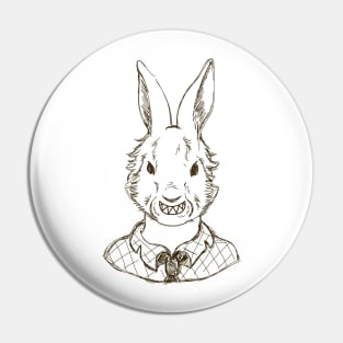 Scary Bunny Halloween Costume Pin