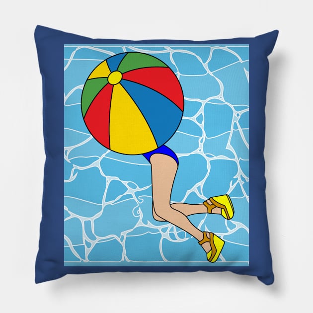 Beach Volleyball On The Beach Training Fan Pillow by flofin