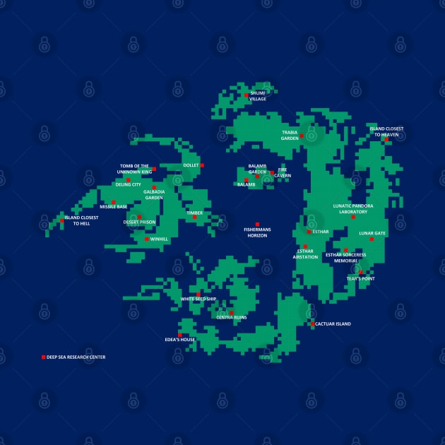 Pixelated Final Fantasy 8 World Map by inotyler