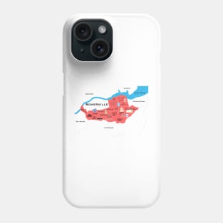 somerville, mass map Phone Case