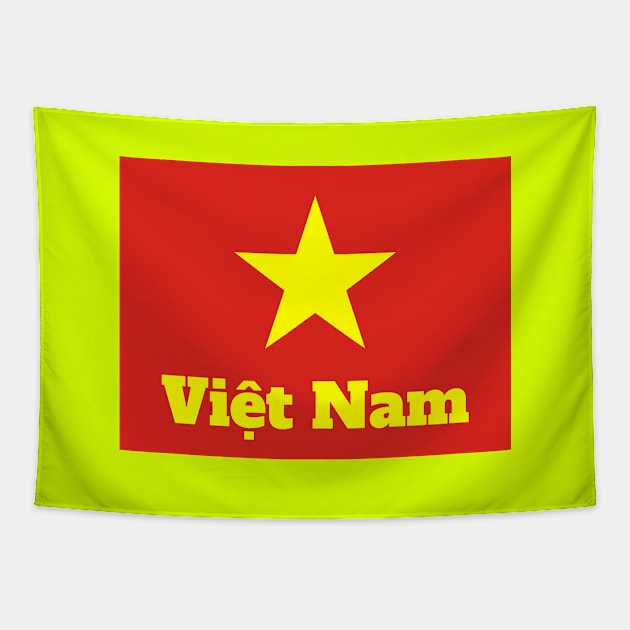 Vietnam in Vietnamese Flag Tapestry by aybe7elf