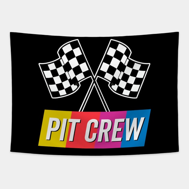 Pit Crew Colorful Tapestry by DetourShirts