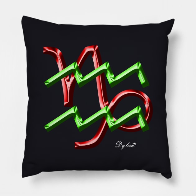 Aquarius Capricorn Cusp Pillow by DylanArtNPhoto