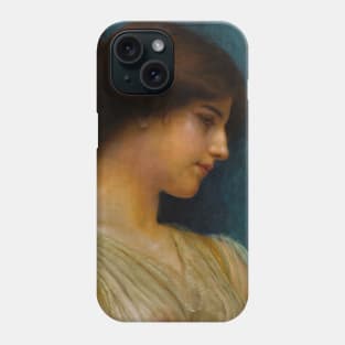 Study of a Girl's Head by John William Godward Phone Case