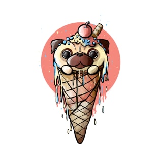 Pug icecream T-Shirt