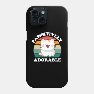 Pawsitively Adorable Cute Chibi Cat Phone Case