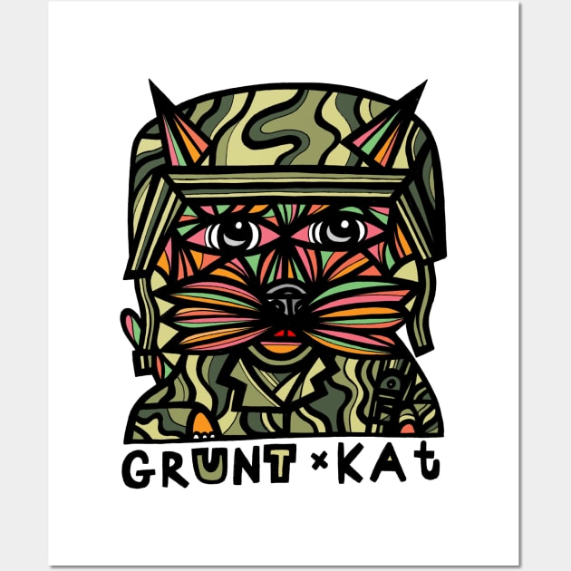 "Grunt Kat" Wall Art by The BuddaKats