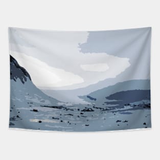 Abstract Icy Landscape Tapestry